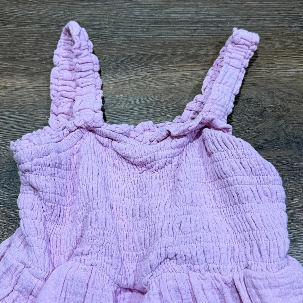 Hello Franki Smocked Pink Ruffled Kids Dress - Picture 4 of 7